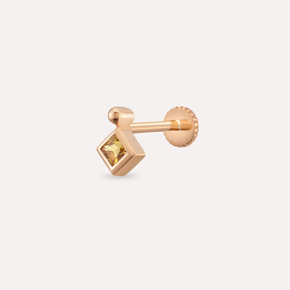 Echo Yellow Sapphire Rose Gold Piercing - 1