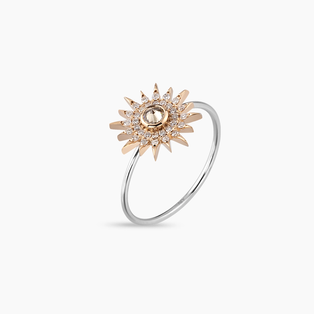 Eclipse 0.25 CT Brown Diamond White Gold Ring - 1