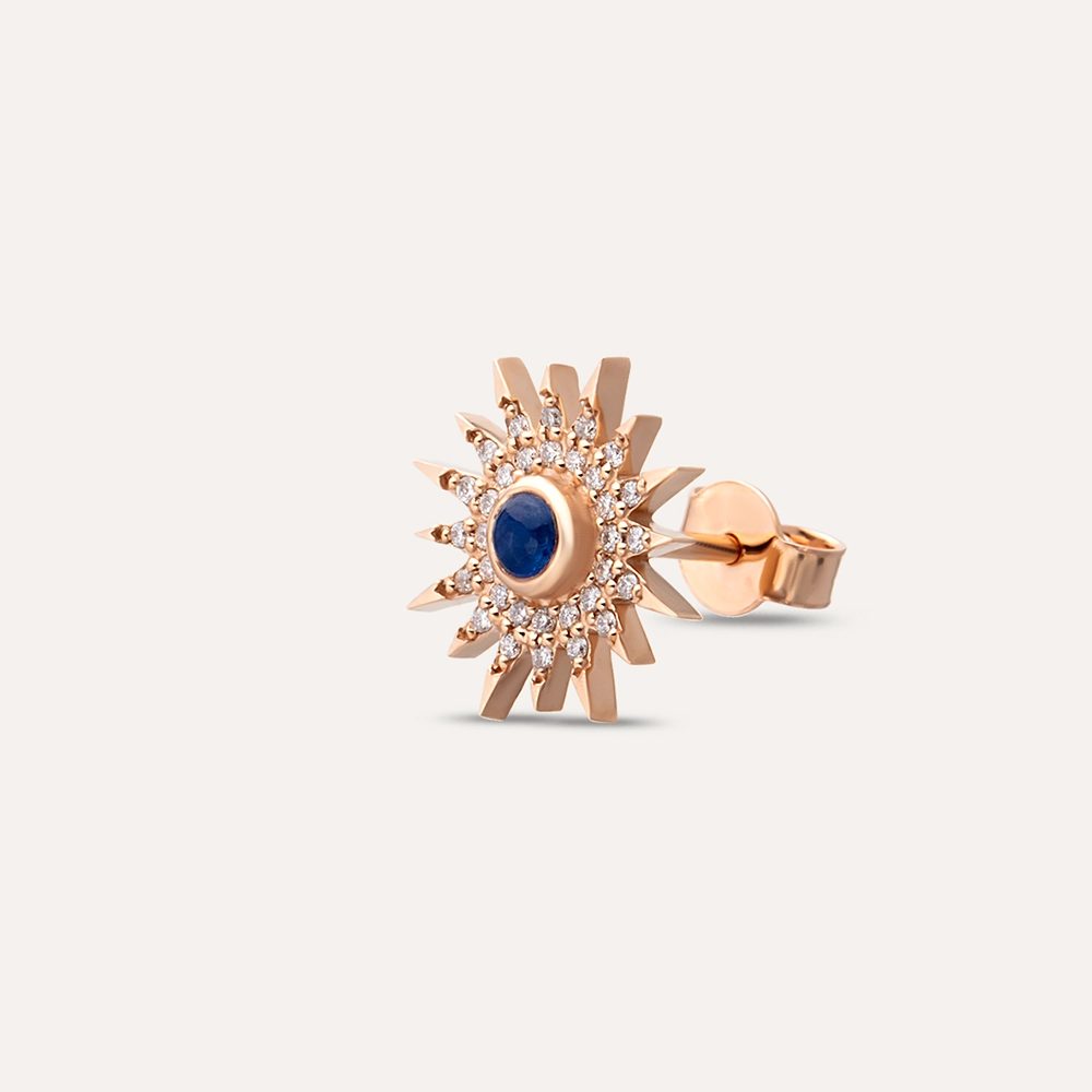 Eclipse 0.26 CT Safir ve Pırlanta Taşlı Tek Küpe - Nev Jewellery (1)