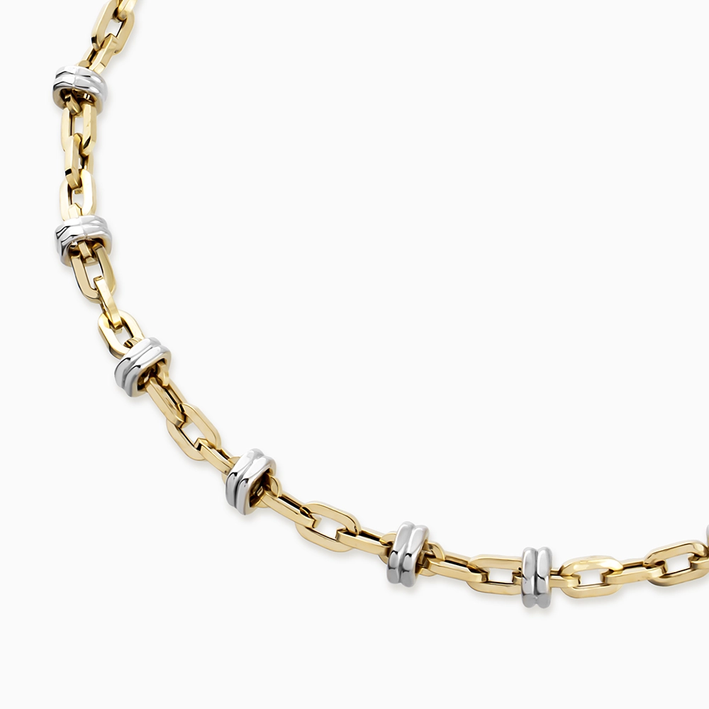 Eloria Yellow and White Gold Italian Necklace - 3