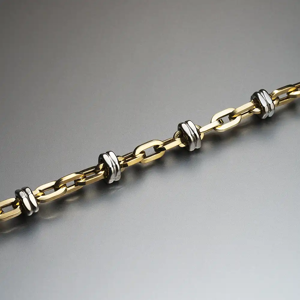 Eloria Yellow and White Gold Italian Necklace - 5