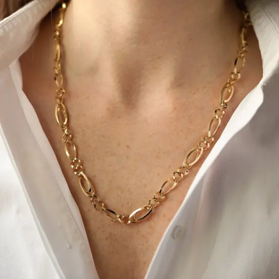 Elyra Yellow Gold Italian Necklace - 4