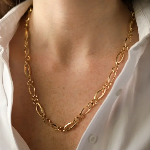 Elyra Yellow Gold Italian Necklace - 1
