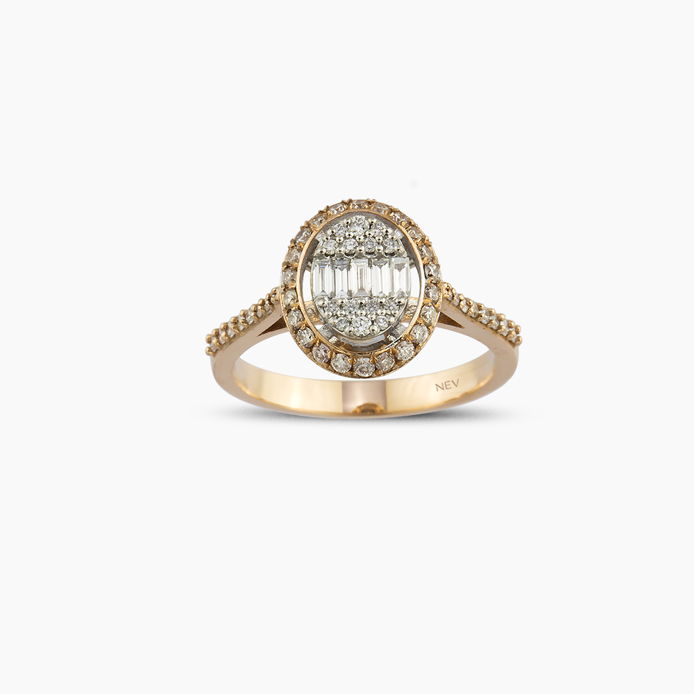 Elysia 0.56 CT Baguette Diamond Rose Gold Ring - 1