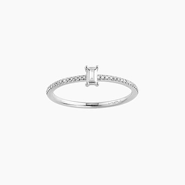 0.38 CT Baguette Cut Diamond White Gold Ring - Nev Jewellery