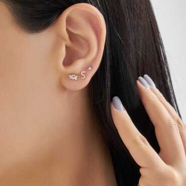 0.03 CT Diamond and Amethyst Mini Single Earring - Nev Jewellery (1)