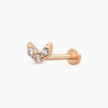 0.06 CT Diamond Rose Gold Piercing - Nev Jewellery (1)