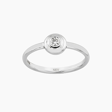 0.09 CT Diamond White Gold Ring - Nev Jewellery