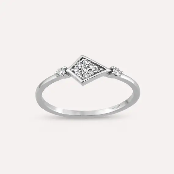 Petite Diamond White Gold Ring - 3
