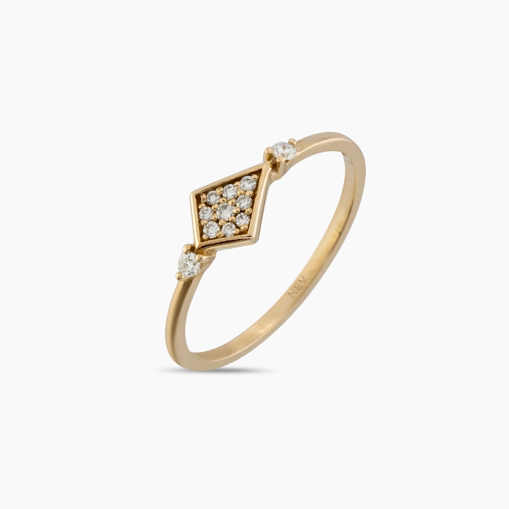 Petite Diamond Rose Gold Ring - 3
