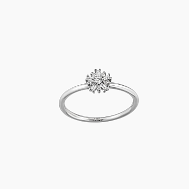 0.11 CT Baguette Cut Diamond White Gold Minimal Ring - Nev Jewellery