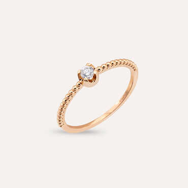0.11 CT Diamond Rose Gold Ring - Nev Jewellery (1)