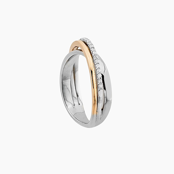 0.13 CT Diamond Spiral Ring - 5