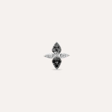 0.16 CT Black Diamond White Gold Single Earring - Nev Jewellery