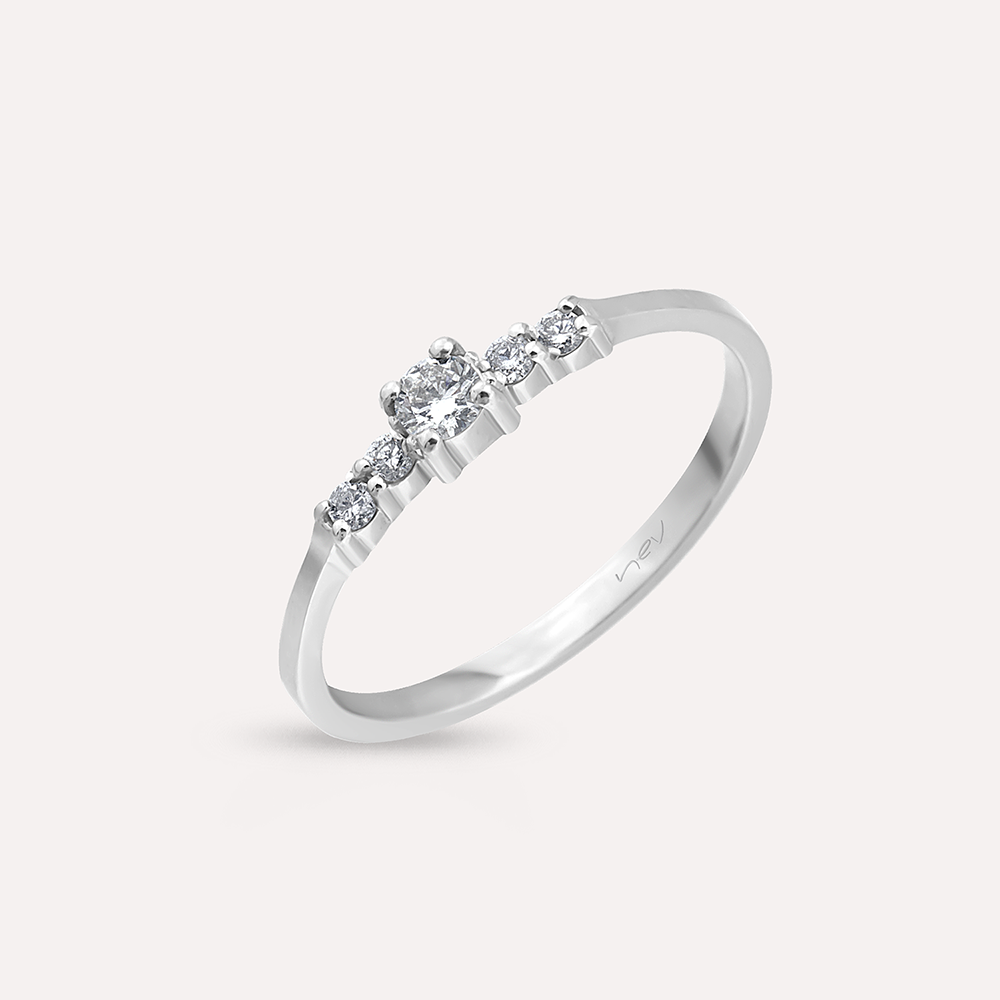 0.16 CT Diamond White Gold Ring - Nev Jewellery (1)