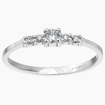 0.16 CT Diamond White Gold Ring - Nev Jewellery