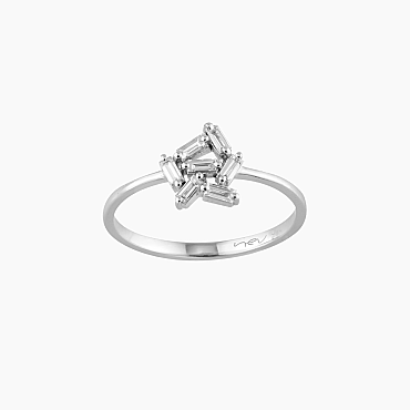 0.17 CT Baguette Cut Diamond White Gold Ring - Nev Jewellery