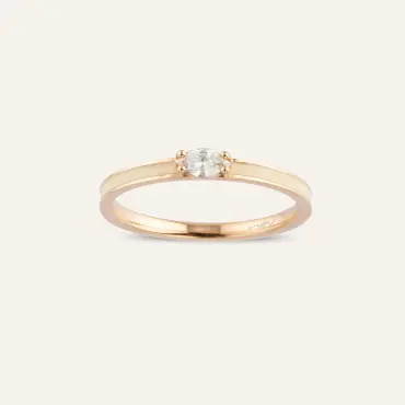 0.17 CT Marquise Cut Diamond Rose Gold Ring - Nev Jewellery (1)