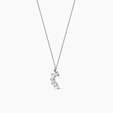 Vega 0.12 CT Trapeze Cut Diamond White Gold Necklace - Nev Jewellery (1)