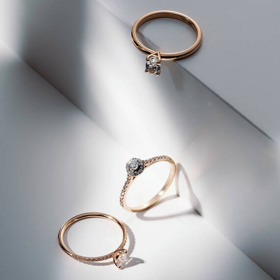 0.19 CT Marquise Cut Diamond Rose Gold Ring - 5