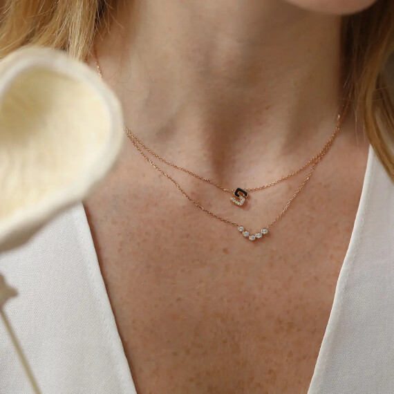 0.21 CT Diamond Rose Gold Necklace - Nev Jewellery
