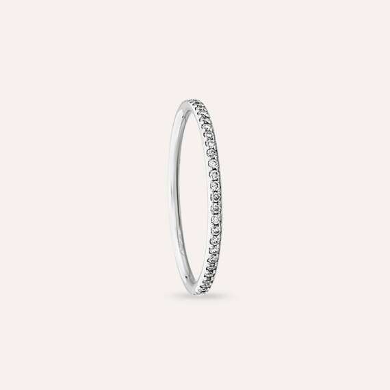 0.23 CT Diamond White Gold Half Eternity Ring - 5