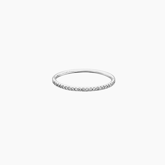 0.23 CT Diamond White Gold Half Eternity Ring - 4