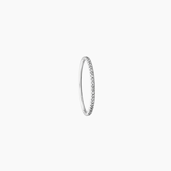 0.23 CT Diamond White Gold Half Eternity Ring - 5