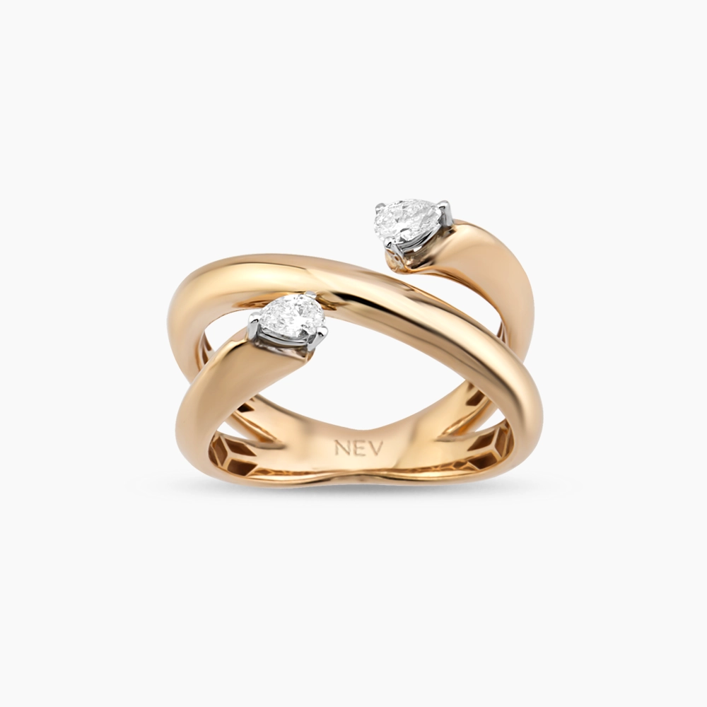 0.24 CT Pear Cut Diamond Ring - 1