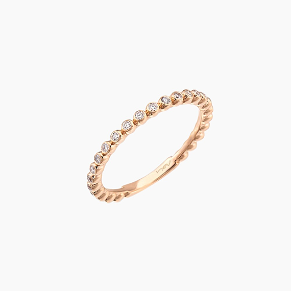 0.24 CT Diamond Rose Gold Eternity Ring - 6