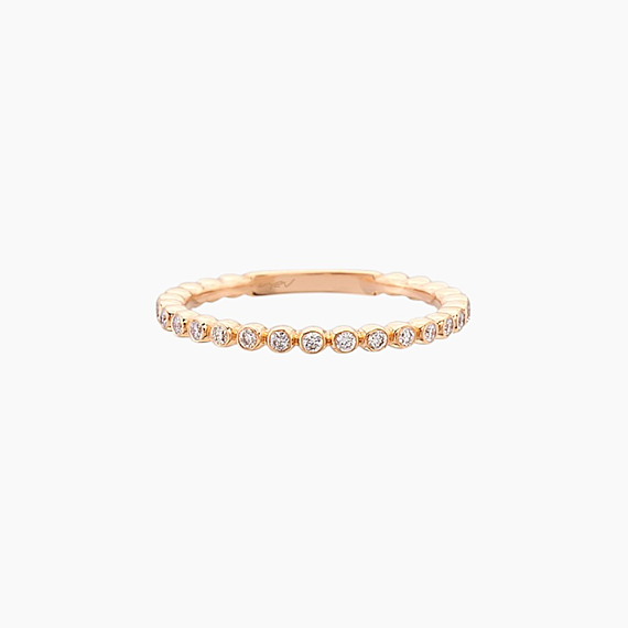 0.24 CT Diamond Rose Gold Eternity Ring - 7