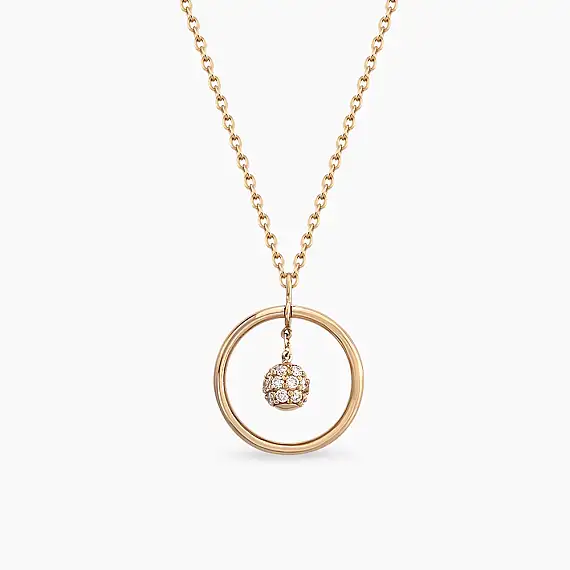 0.25 CT Diamond Rose Gold Necklace - 1