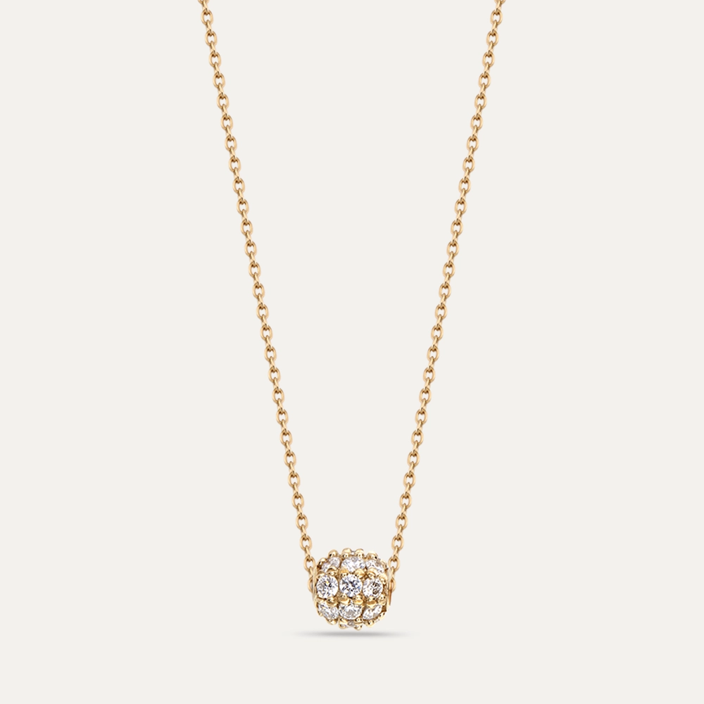 0.25 CT Diamond Rose Gold Sphere Pendant - Nev Jewellery (1)
