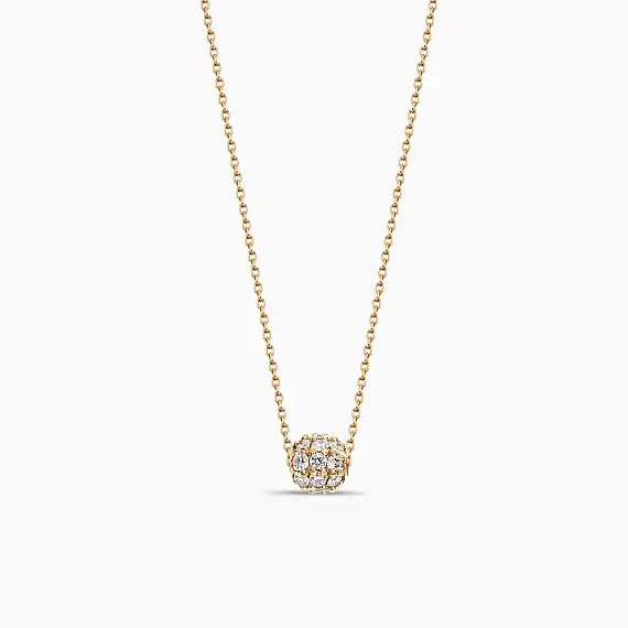 0.25 CT Diamond Rose Gold Sphere Pendant - 1