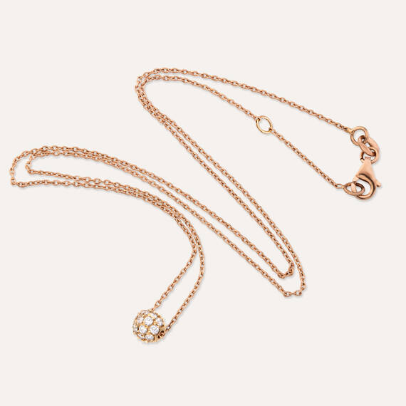 0.25 CT Diamond Rose Gold Sphere Pendant - 3