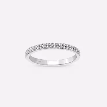 0.27 CT Diamond White Gold Half Eternity Ring - Nev Jewellery (1)