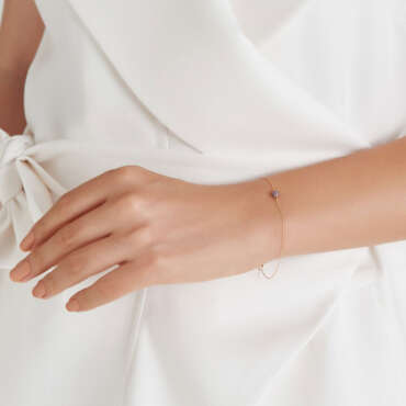 0.28 CT Amethyst Rose Gold Sphere Bracelet - Nev Jewellery (1)