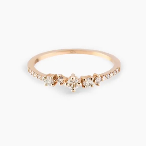 0.28 CT Diamond Rose Gold Ring - 3