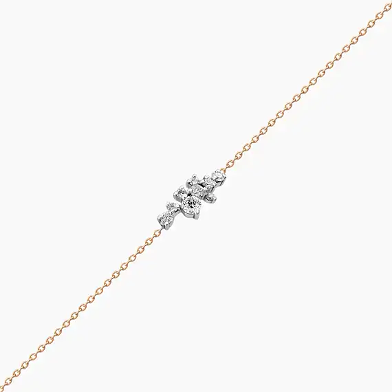 0.29 CT Diamond Rose Gold Bracelet - 4