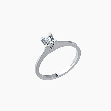 0.31 CT Diamond White Gold Solitaire Ring - Nev Jewellery