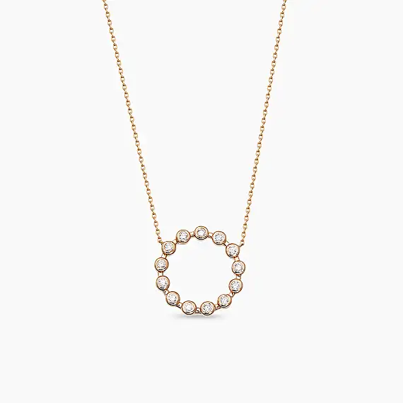 0.33 CT Diamond Rose Gold Necklace - 1