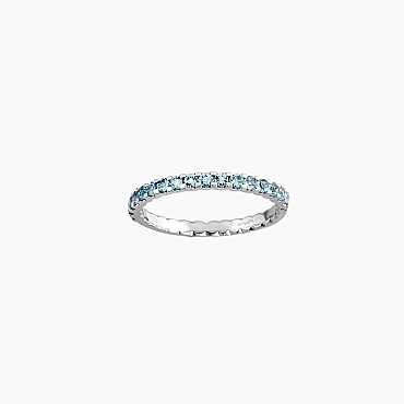 0.34 CT Aquamarine White Gold Half Eternity Ring - Nev Jewellery (1)