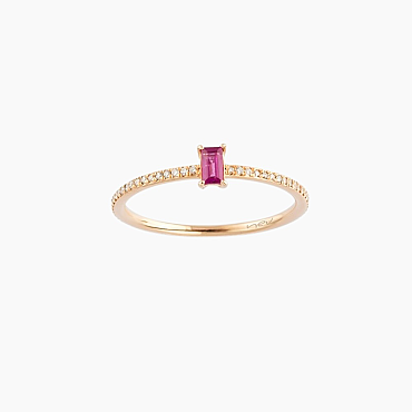0.36 CT Ruby and Diamond Rose Gold Eternity Ring - Nev Jewellery