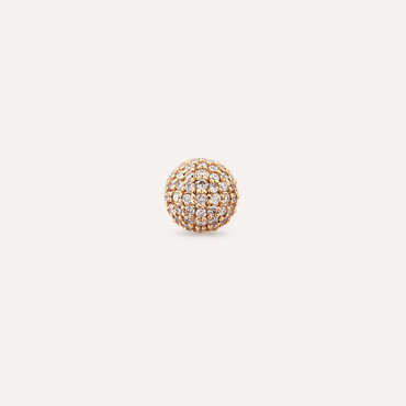 0.38 CT Diamond Rose Gold Sphere Single Earring - Nev Jewellery (1)