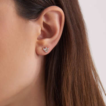 0.39 CT Baguette Cut Diamond Rose Gold Earring - Nev Jewellery (1)