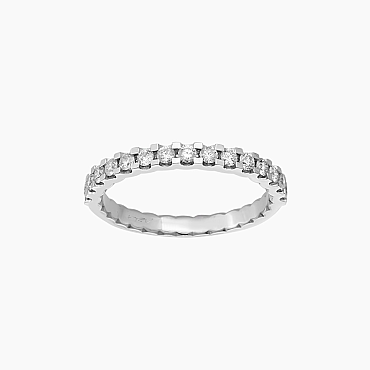 0.39 CT Diamond White Gold Half Eternity Ring - Nev Jewellery (1)
