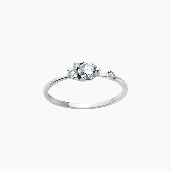 0.41 CT Diamond White Gold Ring - 2