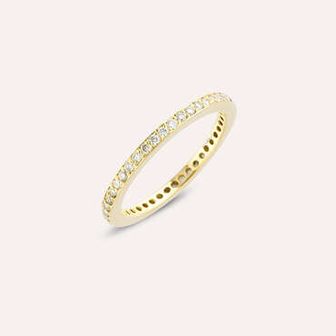 0.41 CT Diamond Yellow Gold Eternity Ring - Nev Jewellery (1)