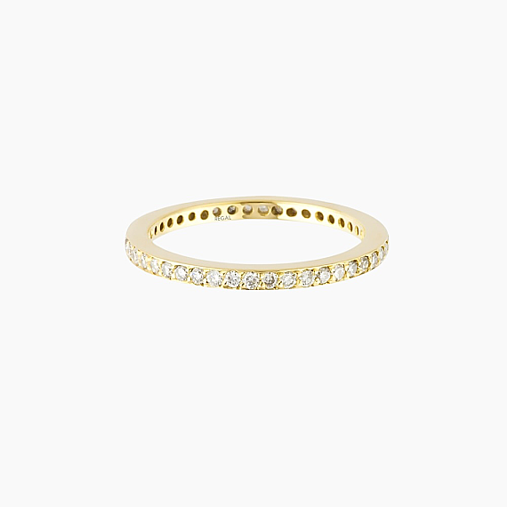 0.41 CT Diamond Yellow Gold Eternity Ring - 3