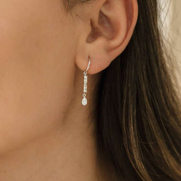 0.42 CT Baguette Cut Diamond White Gold Earring - Nev Jewellery (1)